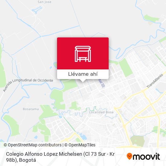 Mapa de Colegio Alfonso López Michelsen (Cl 73 Sur - Kr 98b)