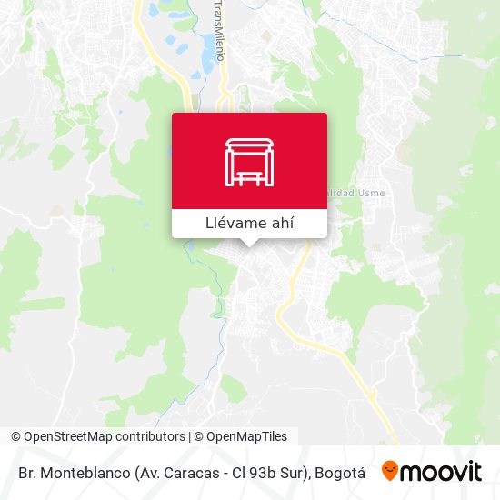 Mapa de Br. Monteblanco (Av. Caracas - Cl 93b Sur)
