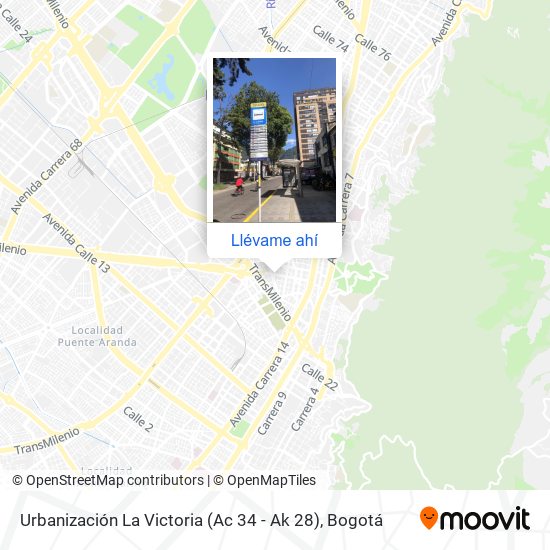 Mapa de Urbanización La Victoria (Ac 34 - Ak 28)