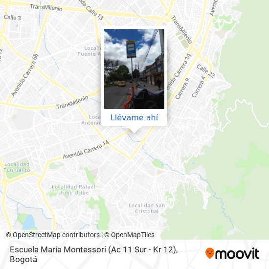 Mapa de Escuela María Montessori (Ac 11 Sur - Kr 12)