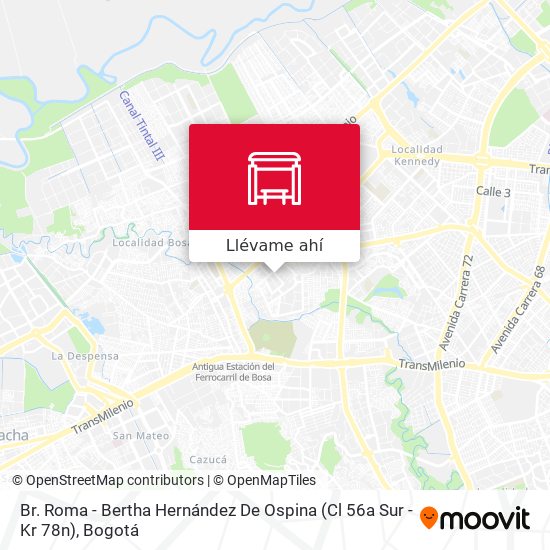 Mapa de Br. Roma - Bertha Hernández De Ospina (Cl 56a Sur - Kr 78n)
