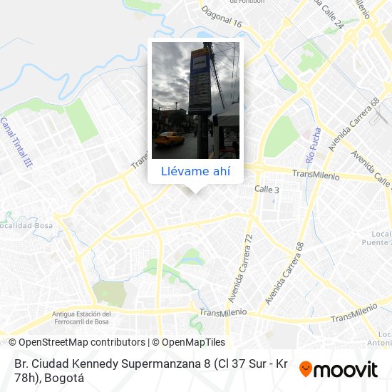 Mapa de Br. Ciudad Kennedy Supermanzana 8 (Cl 37 Sur - Kr 78h)