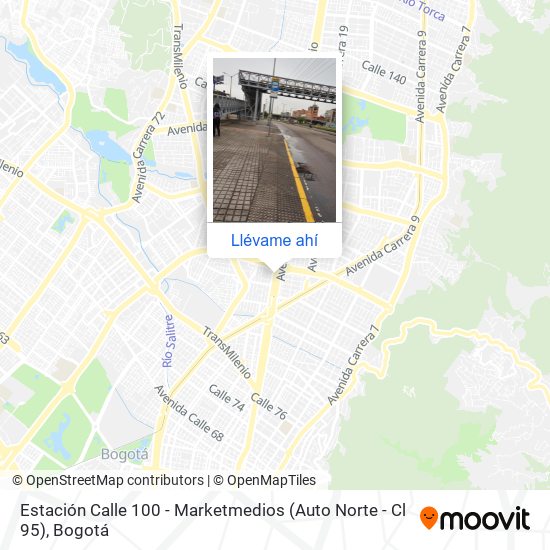 Mapa de Estación Calle 100 - Marketmedios (Auto Norte - Cl 95)