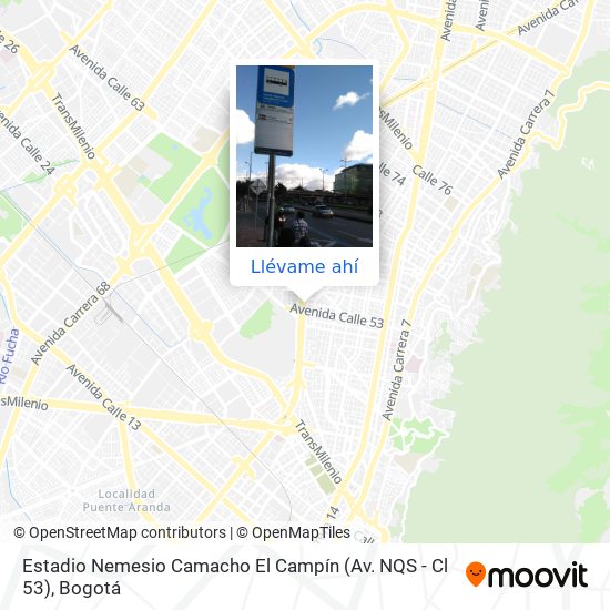 Mapa de Estadio Nemesio Camacho El Campín (Av. NQS - Cl 53)