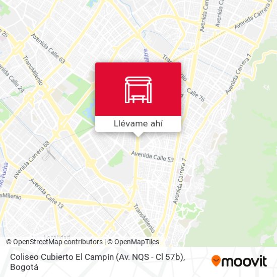 Mapa de Coliseo Cubierto El Campín (Av. NQS - Cl 57b)