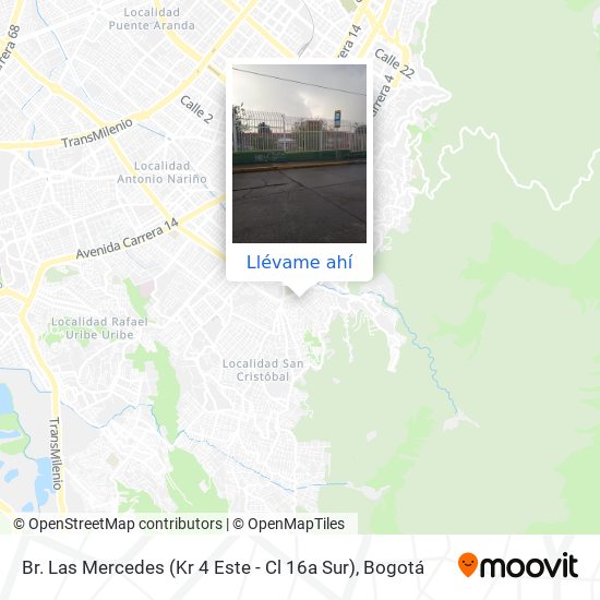 Mapa de Br. Las Mercedes (Kr 4 Este - Cl 16a Sur)