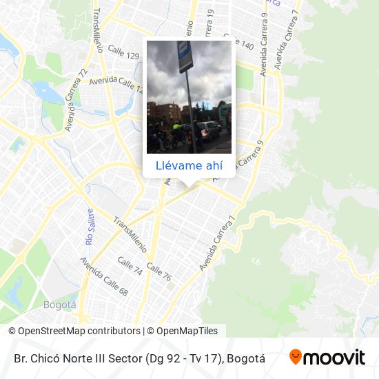 Mapa de Br. Chicó Norte III Sector (Dg 92 - Tv 17)