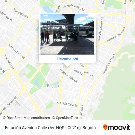 Estación Avenida Chile (Av. NQS Cl 71c) Rutas, horarios y tarifas