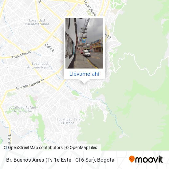 Mapa de Br. Buenos Aires (Tv 1c Este - Cl 6 Sur)