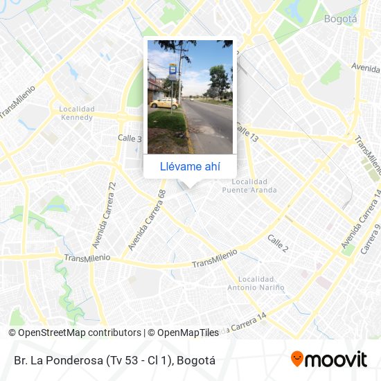 Mapa de Br. La Ponderosa (Tv 53 - Cl 1)