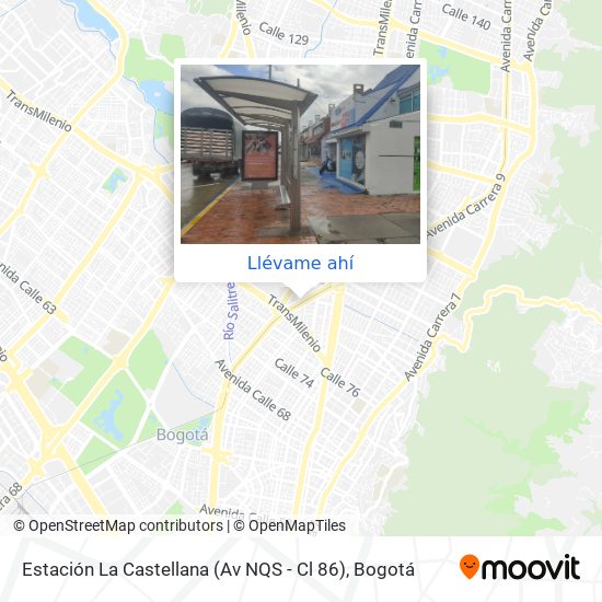 Mapa de Estación La Castellana (Av NQS - Cl 86)