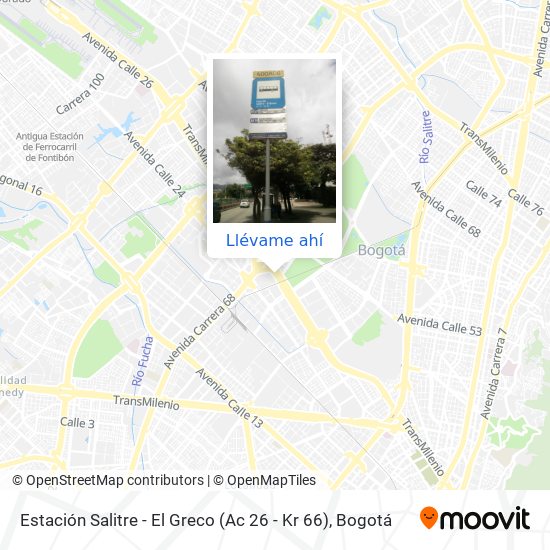 Mapa de Estación Salitre - El Greco (Ac 26 - Kr 66)