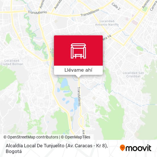 Mapa de Alcaldía Local De Tunjuelito (Av. Caracas - Kr 8)