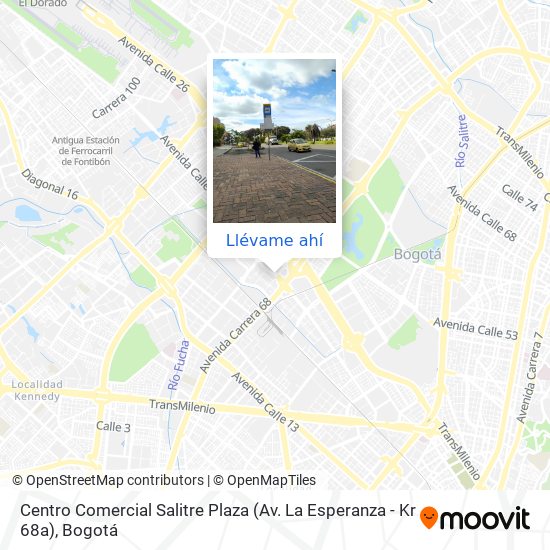 Mapa de Centro Comercial Salitre Plaza (Av. La Esperanza - Kr 68a)