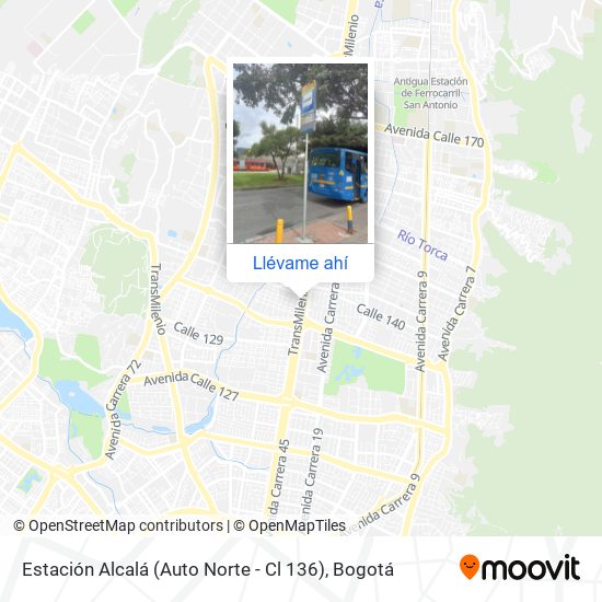 Mapa de Estación Alcalá (Auto Norte - Cl 136)