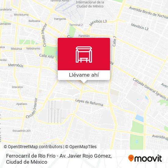Mapa de Ferrocarril de Río Frío - Av. Javier Rojo Gómez