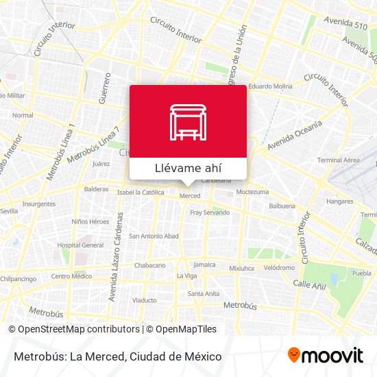 Mapa de Metrobús: La Merced
