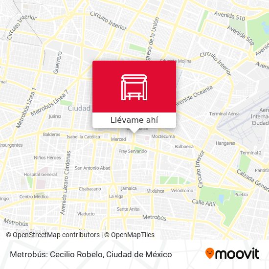 Mapa de Metrobús: Cecilio Robelo