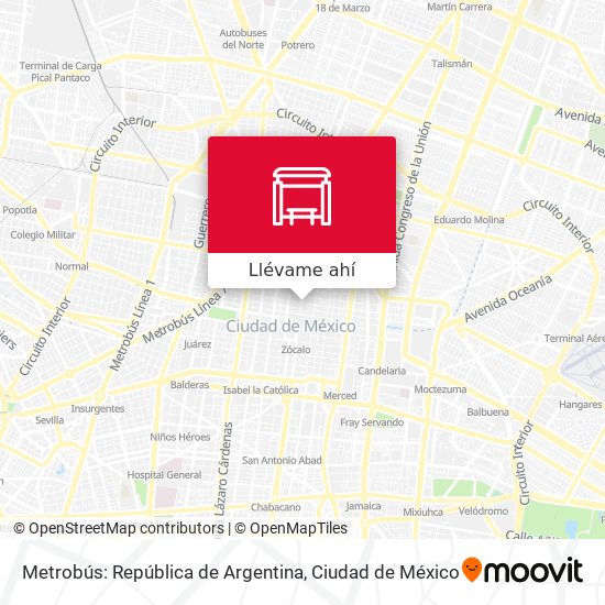 Mapa de Metrobús: República de Argentina