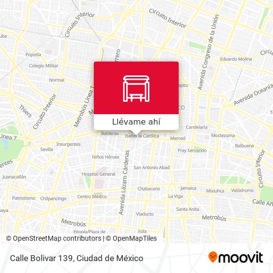 Mapa de Calle Bolivar 139