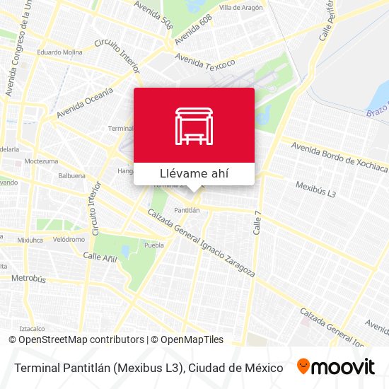 Mapa de Terminal Pantitlán (Mexibus L3)