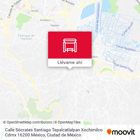 Cómo llegar a Calle Sócrates Santiago Tepalcatlalpan Xochimilco Cdmx 16200  México en Tlalpan en Autobús?