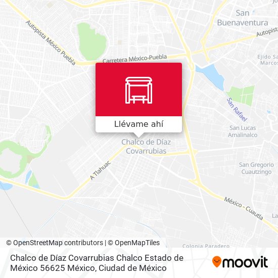 Mapa de Chalco de Díaz Covarrubias Chalco Estado de México 56625 México