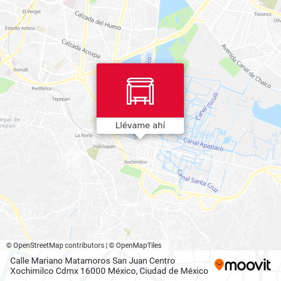 Mapa de Calle Mariano Matamoros San Juan Centro Xochimilco Cdmx 16000 México
