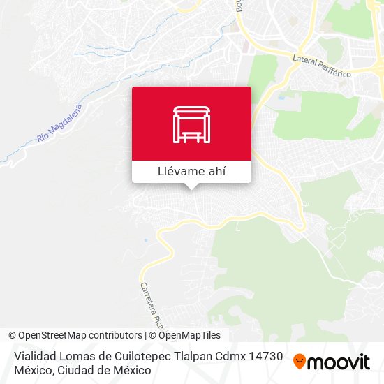 Mapa de Vialidad Lomas de Cuilotepec Tlalpan Cdmx 14730 México