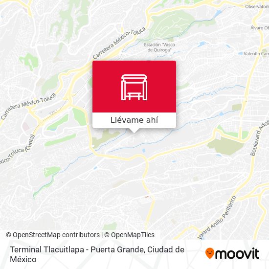 Mapa de Terminal Tlacuitlapa - Puerta Grande