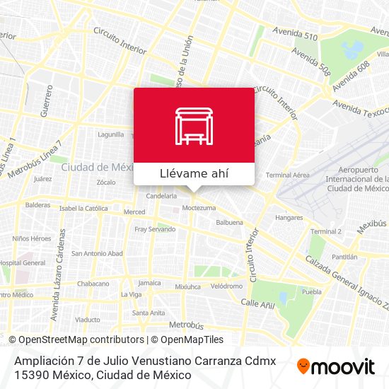 Mapa de Ampliación 7 de Julio Venustiano Carranza Cdmx 15390 México