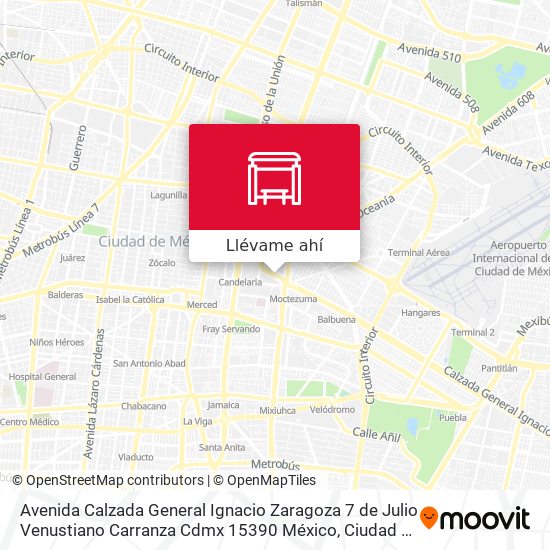 Mapa de Avenida Calzada General Ignacio Zaragoza 7 de Julio Venustiano Carranza Cdmx 15390 México