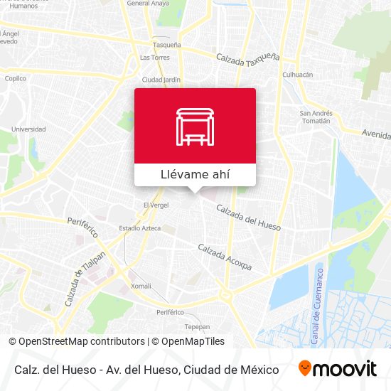 Mapa de Calz. del Hueso - Av. del Hueso