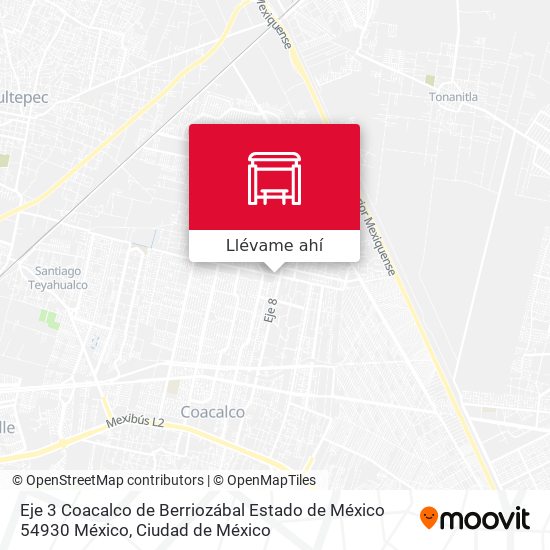 Mapa de Eje 3 Coacalco de Berriozábal Estado de México 54930 México