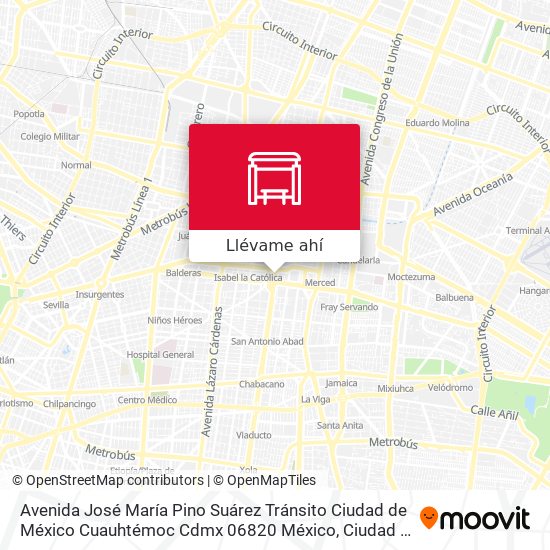Mapa de Avenida José María Pino Suárez Tránsito Ciudad de México Cuauhtémoc Cdmx 06820 México