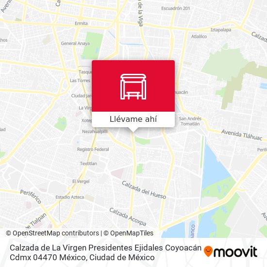 Mapa de Calzada de La Virgen Presidentes Ejidales Coyoacán Cdmx 04470 México