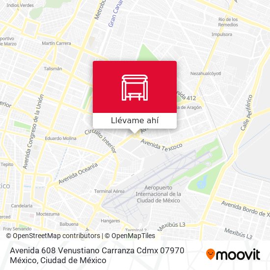 Mapa de Avenida 608 Venustiano Carranza Cdmx 07970 México