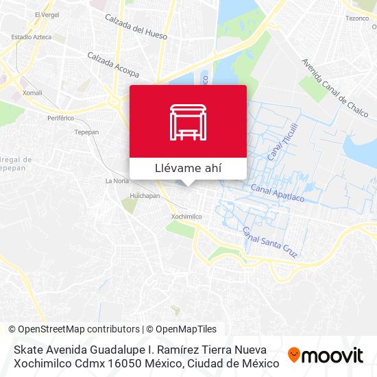 Mapa de Skate Avenida Guadalupe I. Ramírez Tierra Nueva Xochimilco Cdmx 16050 México