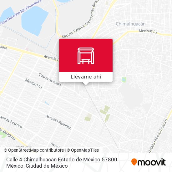 Mapa de Calle 4 Chimalhuacán Estado de México 57800 México