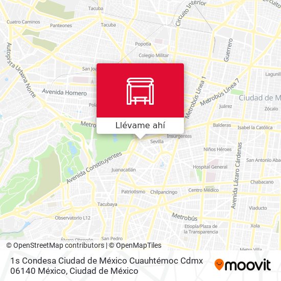 Mapa de 1s Condesa Ciudad de México Cuauhtémoc Cdmx 06140 México