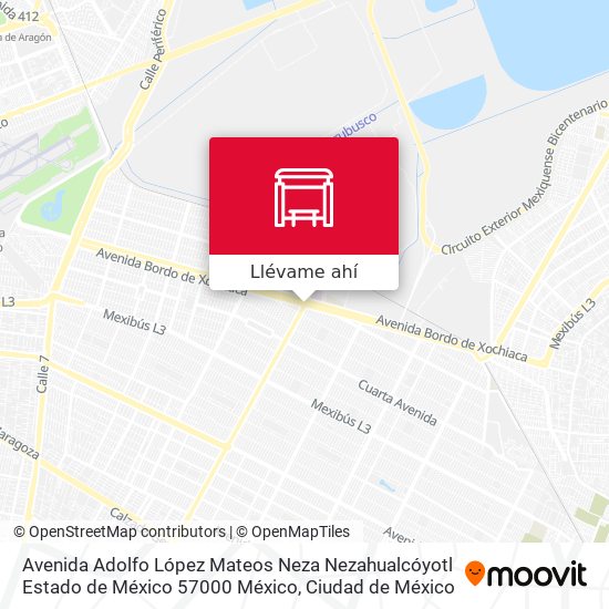 Mapa de Avenida Adolfo López Mateos Neza Nezahualcóyotl Estado de México 57000 México