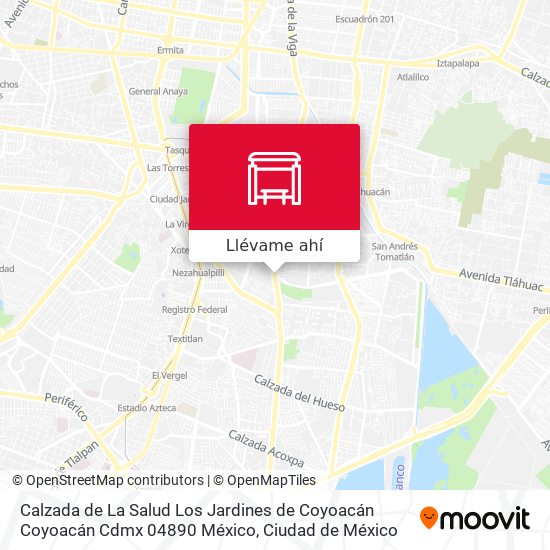 Mapa de Calzada de La Salud Los Jardines de Coyoacán Coyoacán Cdmx 04890 México