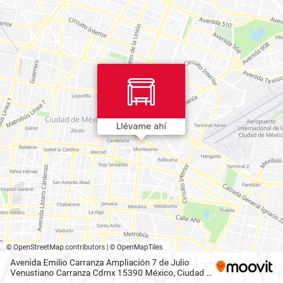 Mapa de Avenida Emilio Carranza Ampliación 7 de Julio Venustiano Carranza Cdmx 15390 México