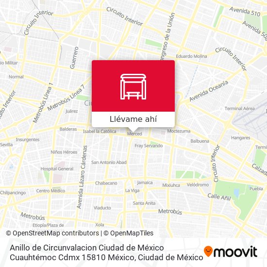 Mapa de Anillo de Circunvalacion Ciudad de México Cuauhtémoc Cdmx 15810 México