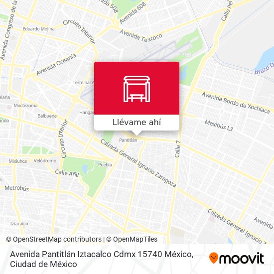 Mapa de Avenida Pantitlán Iztacalco Cdmx 15740 México