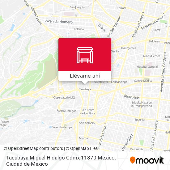 Mapa de Tacubaya Miguel Hidalgo Cdmx 11870 México