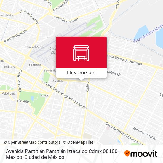 Mapa de Avenida Pantitlán Pantitlán Iztacalco Cdmx 08100 México