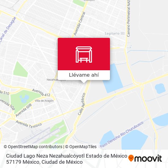 Mapa de Ciudad Lago Neza Nezahualcóyotl Estado de México 57179 México