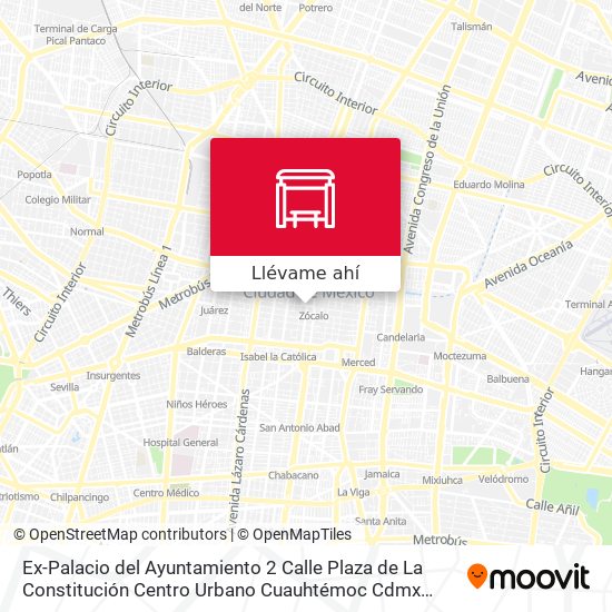 Mapa de Ex-Palacio del Ayuntamiento 2 Calle Plaza de La Constitución Centro Urbano Cuauhtémoc Cdmx 06010 México