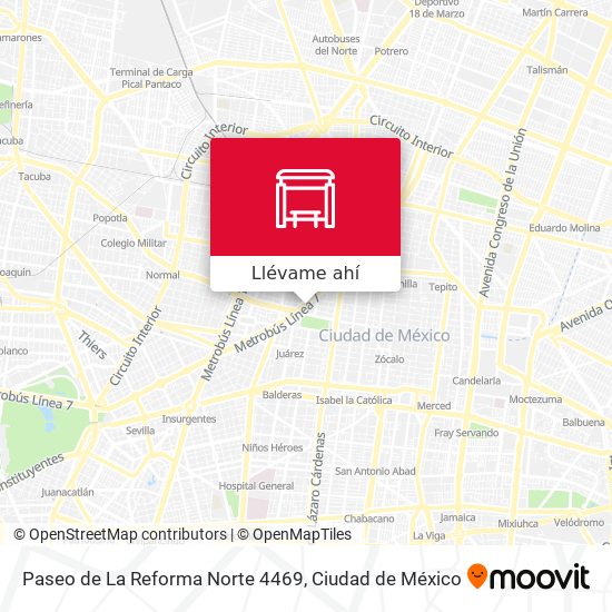 Mapa de Paseo de La Reforma Norte 4469
